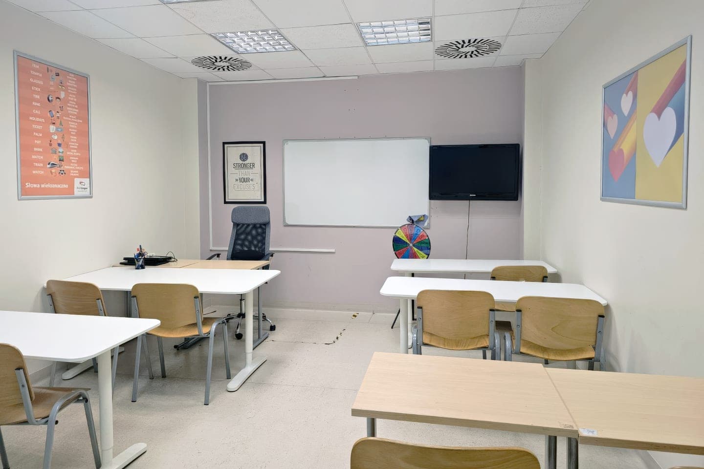 Wnętrze placówki ProfiLingua w Katowicach, ul. Młyńska 23