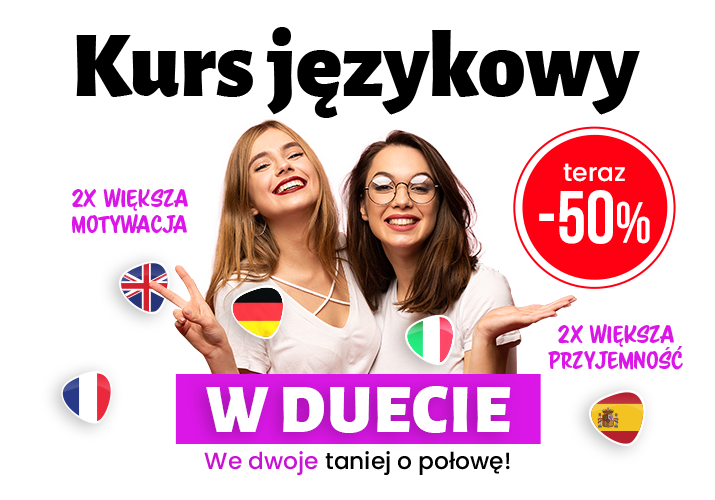 Kursy językowe ProfiLingua w parze taniej o 50%