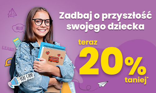 Rabat 20%</br>Kursy dla młodzieży