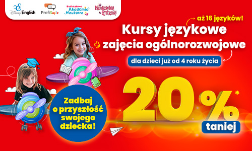 Rabat 20%</br>Kursy dla dzieci